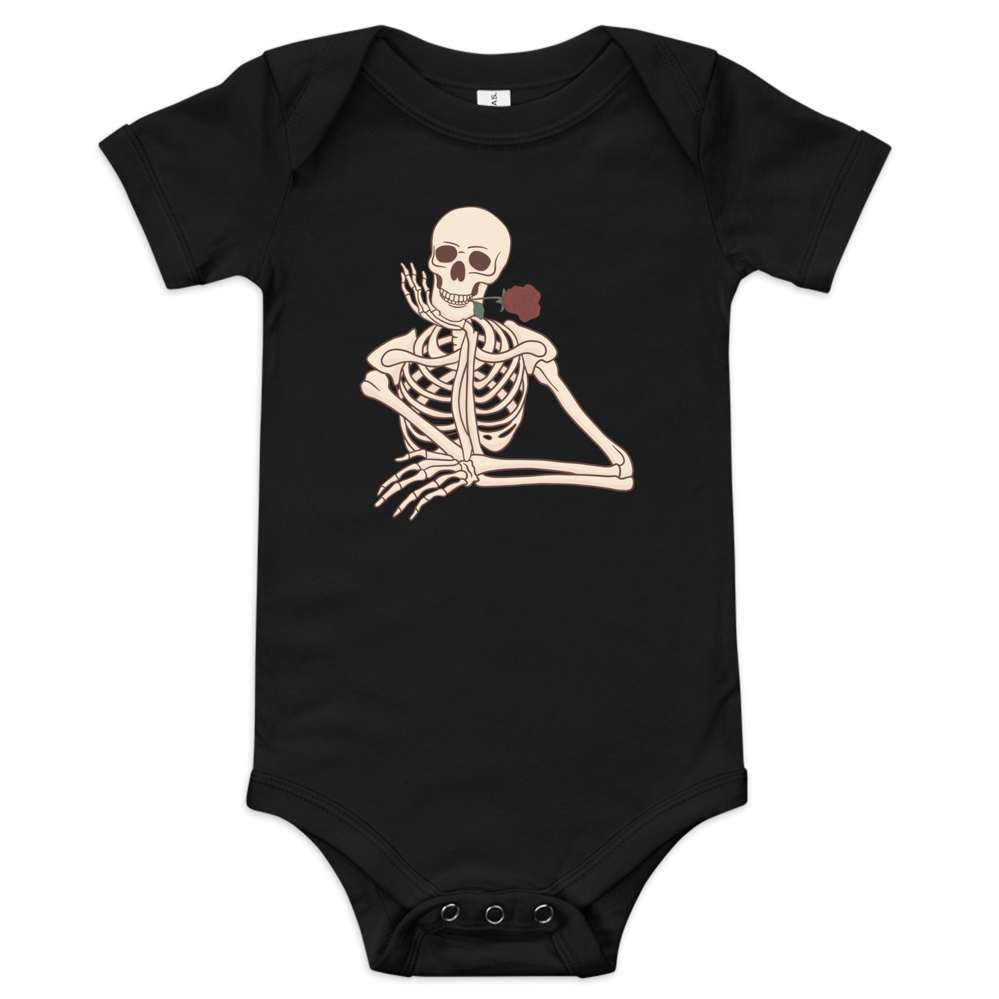 Sending Blood Red Roses - Baby Short Sleeve One Piece | Bella + Canvas