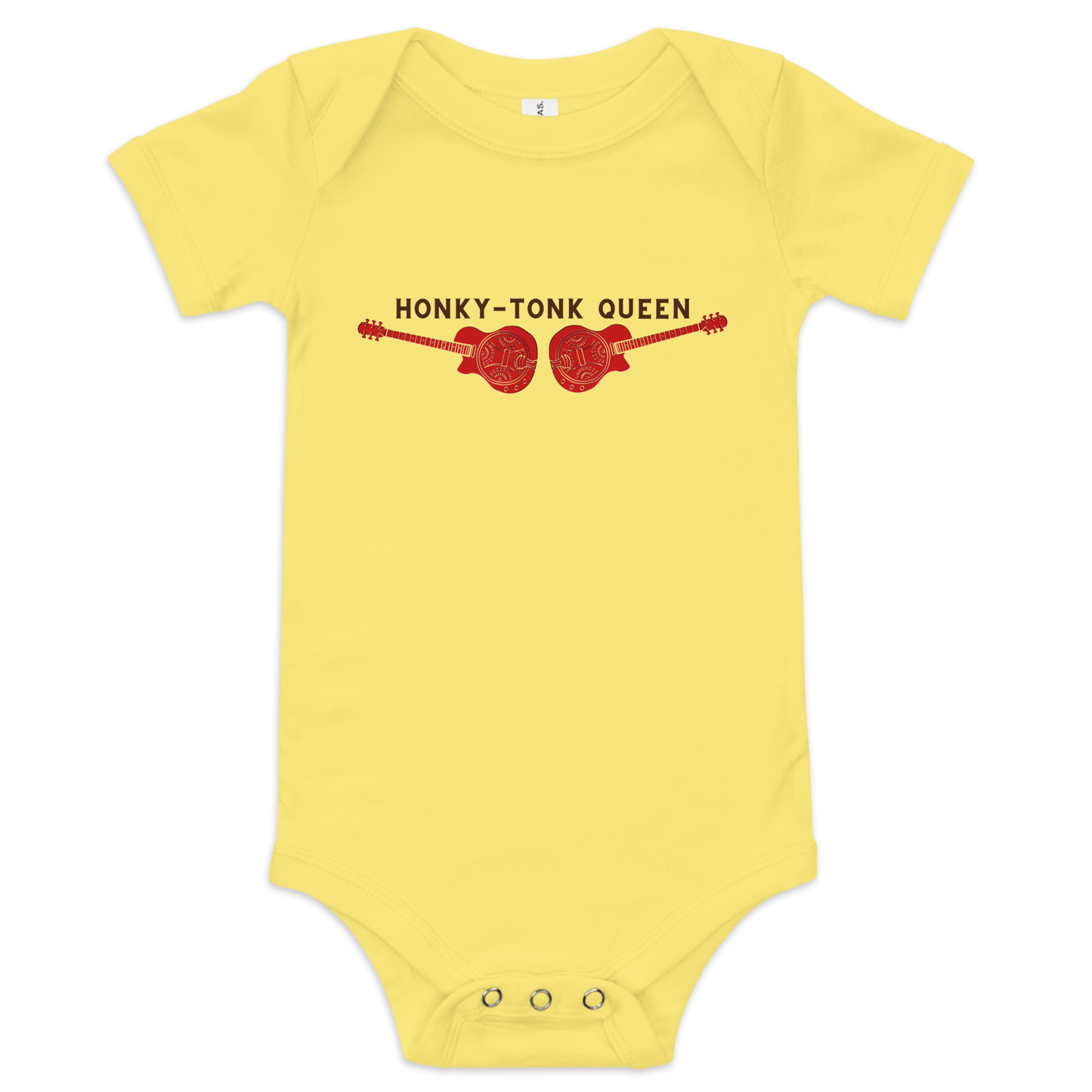 Honky-Tonk Queen Dual Guitars - Baby Short Sleeve One Piece | Bella + Canvas