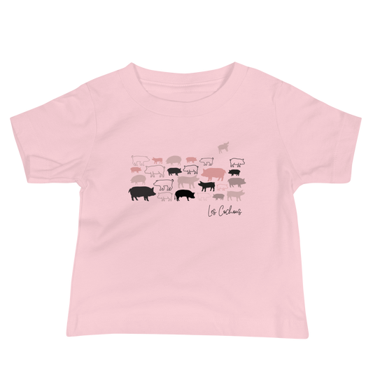 Quelque Chose: Les Cochons - Baby Staple Tee | Bella + Canvas