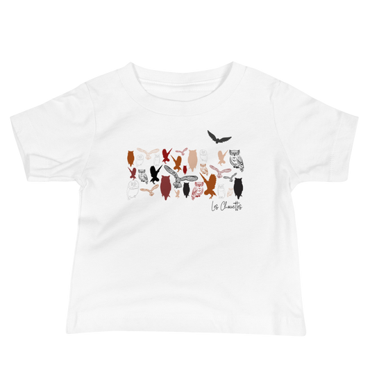 Quelque Chose: Les Chouettes - Baby Staple Tee | Bella + Canvas