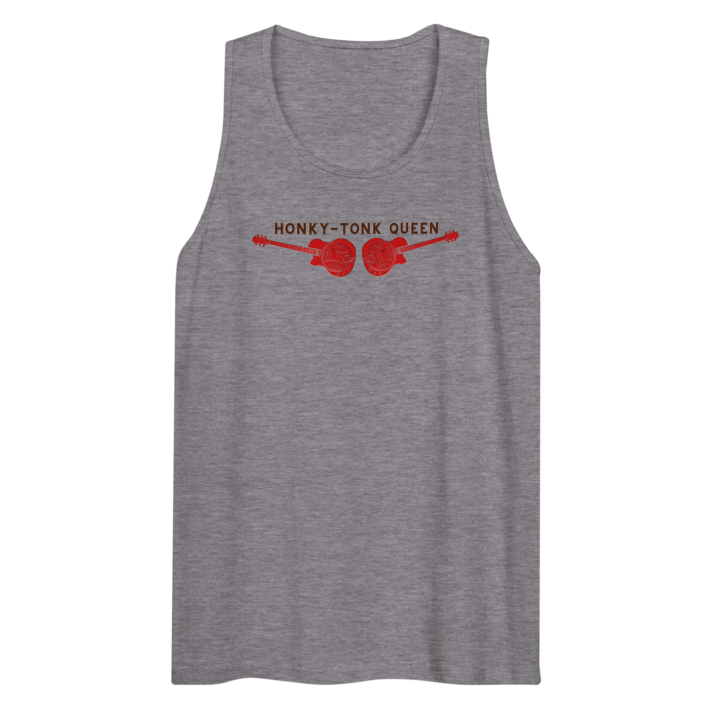 Honky-Tonk Queen Dual Guitars - Men's Premium Tank Top | Cotton Heritage