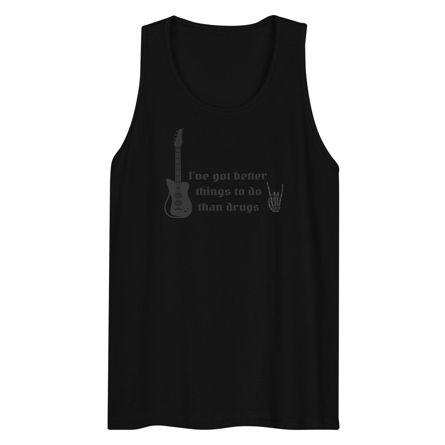 Better Than Drugs: Metal Guitar - Men's Premium Tank Top | Cotton Heritage