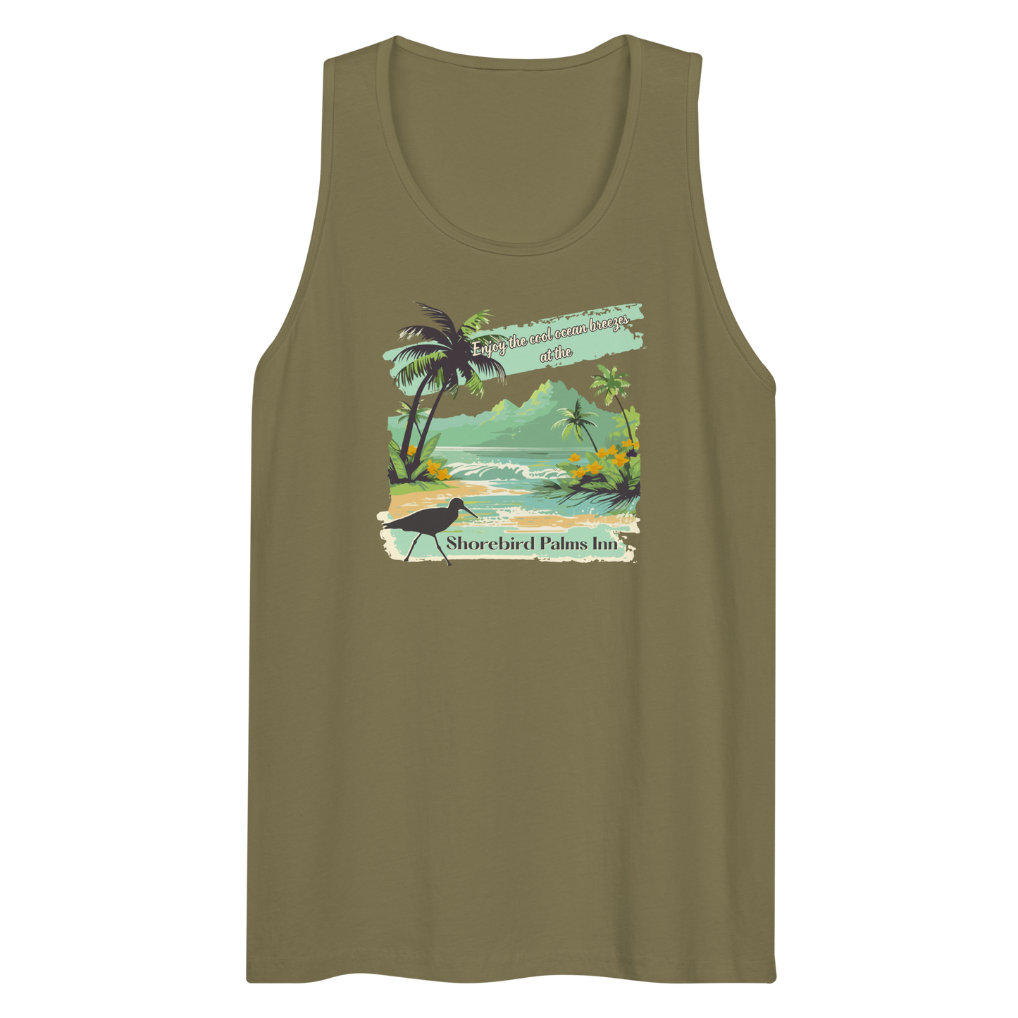 Shorebird Palms Inn - Men's Premium Tank Top | Cotton Heritage