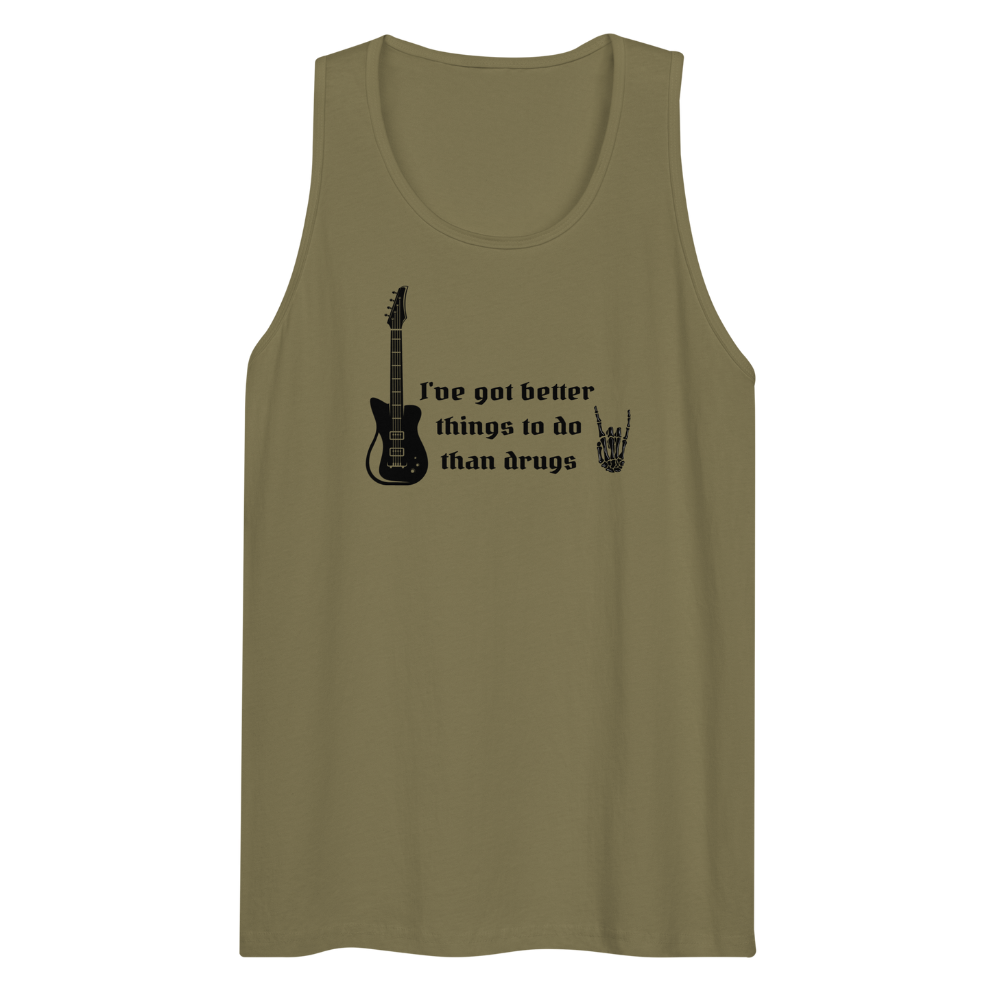 Better Than Drugs: Metal Guitar - Men's Premium Tank Top | Cotton Heritage