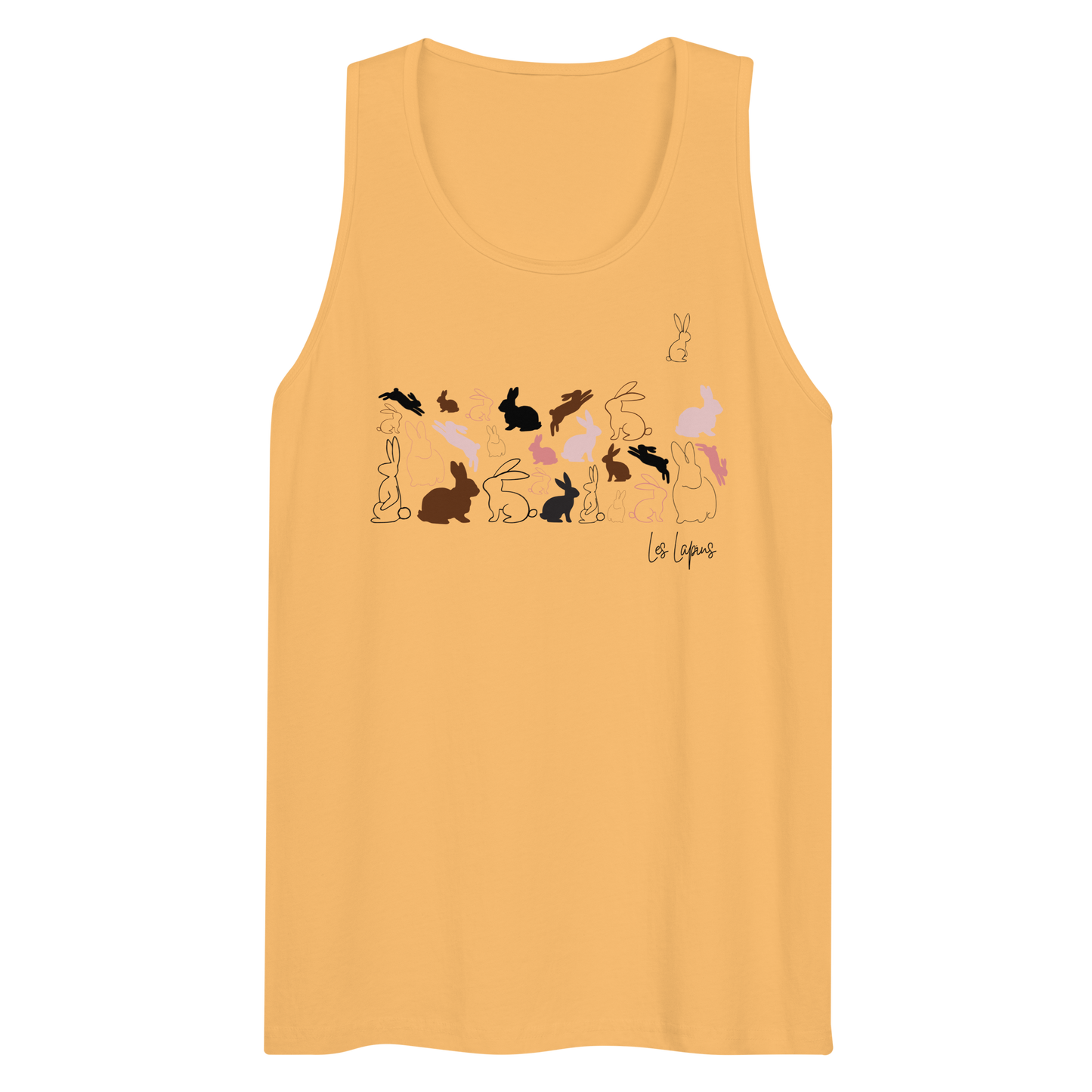 Quelque Chose: Les Lapins - Men's Premium Tank Top | Cotton Heritage