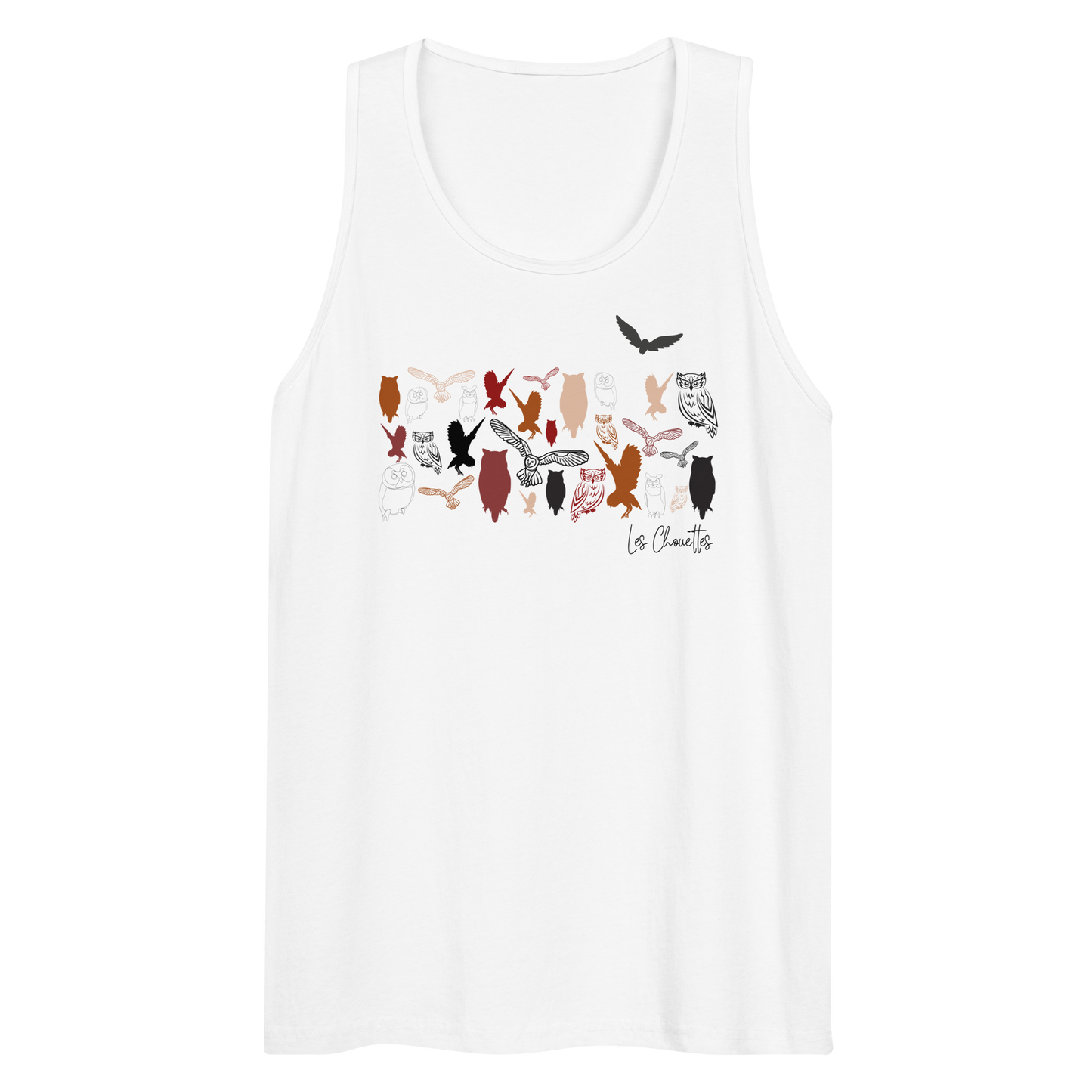 Quelque Chose: Les Chouettes - Men's Premium Tank Top | Cotton Heritage