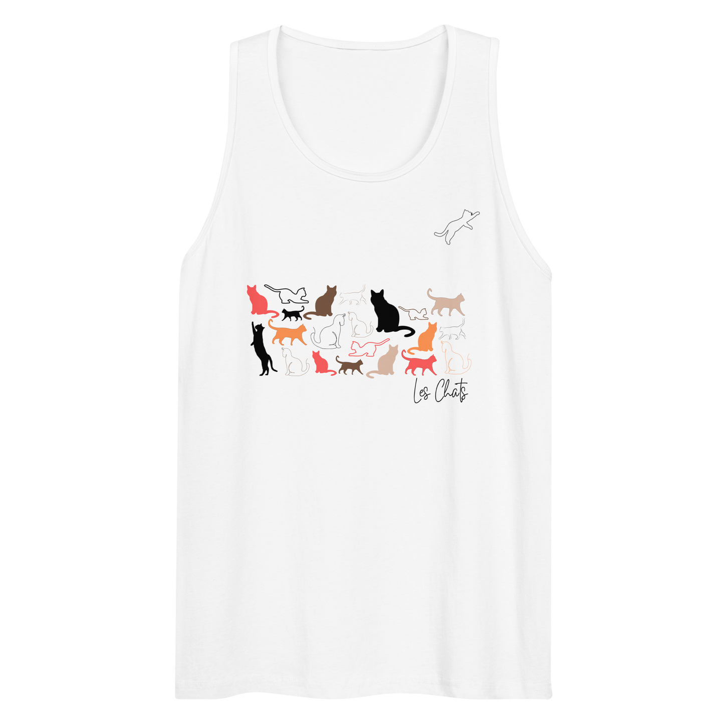 Quelque Chose: Les Chats - Men's Premium Tank Top | Cotton Heritage