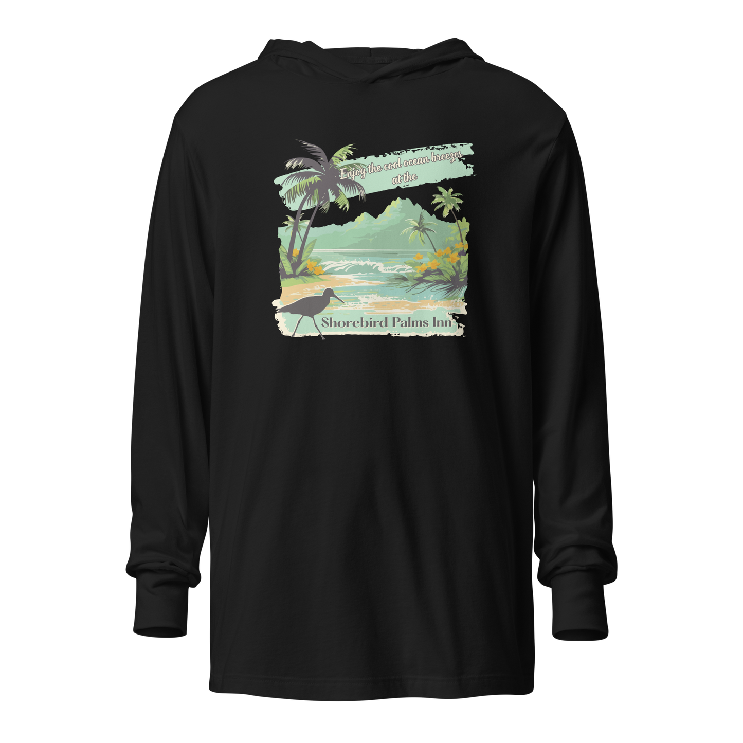 Shorebird Palms Inn - Unisex Hooded Long Sleeve Tee | Bella + Canvas