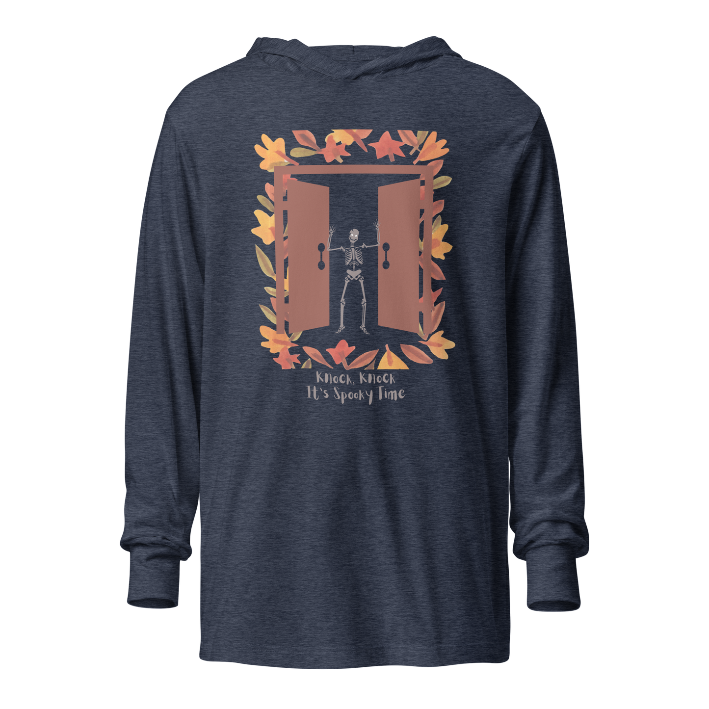 Knock, Knock ... It's Spooky Time - Unisex Hooded Long Sleeve Tee | Bella + Canvas