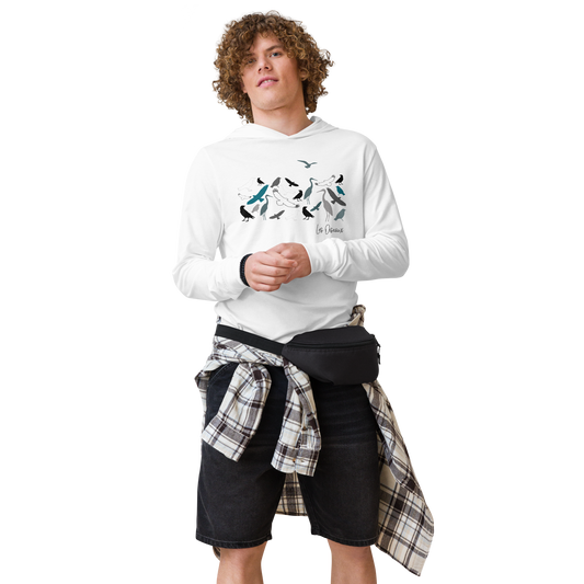Quelque Chose: Les Oiseaux - Unisex Hooded Long Sleeve Tee | Bella + Canvas