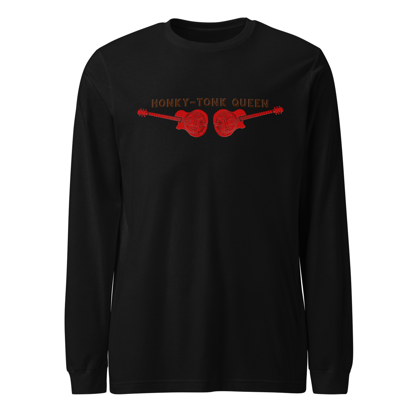 Honky-Tonk Queen Dual Guitars - Unisex Long Sleeve Tee | Bella + Canvas