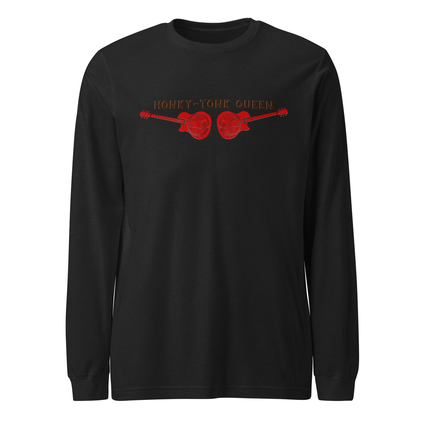 Honky-Tonk Queen Dual Guitars - Unisex Long Sleeve Tee | Bella + Canvas