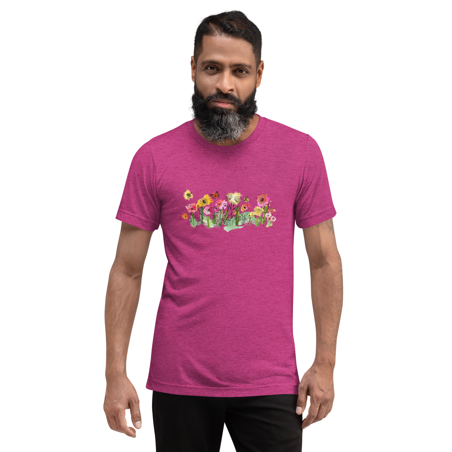 Watercolor Wildflower - Unisex Tri-Blend T-Shirt | Bella + Canvas