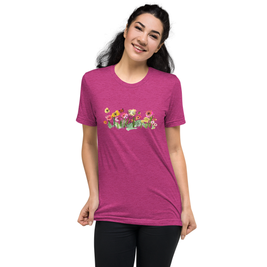 Watercolor Wildflower - Unisex Tri-Blend T-Shirt | Bella + Canvas