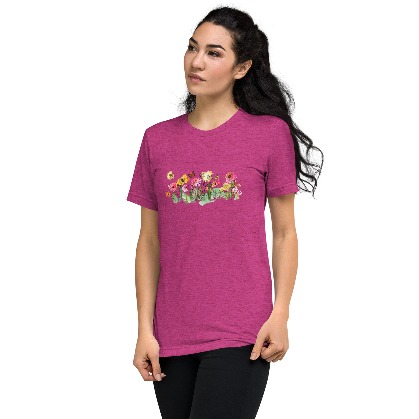 Watercolor Wildflower - Unisex Tri-Blend T-Shirt | Bella + Canvas