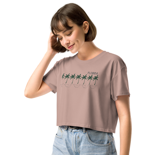 Florida Dolphin Palms - Women's Crop Top | AS Colour