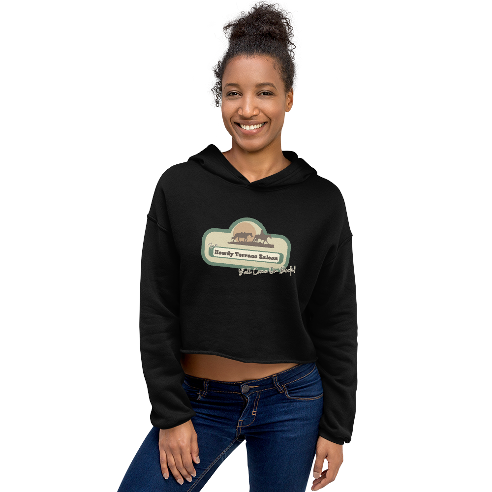 Howdy Terrace Saloon - Women's Cropped Hoodie | Bella + Canvas