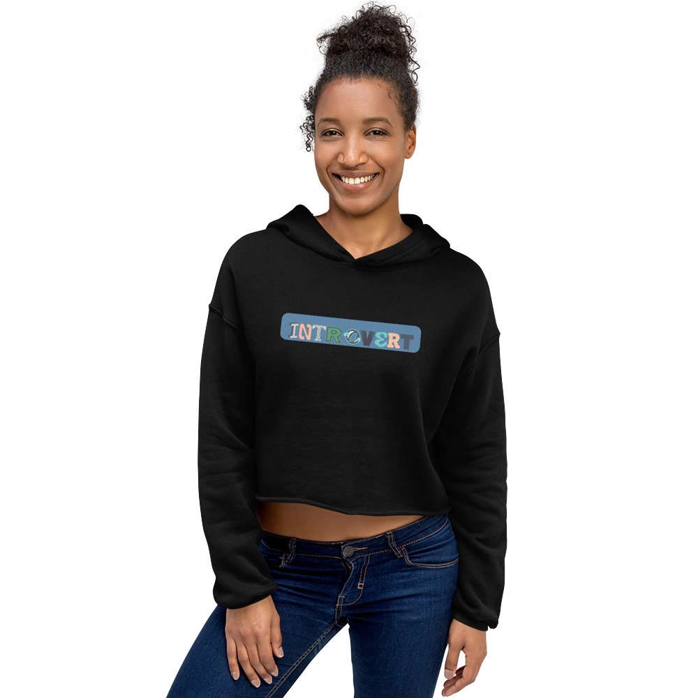 Introvert - Women's Cropped Hoodie | Bella + Canvas