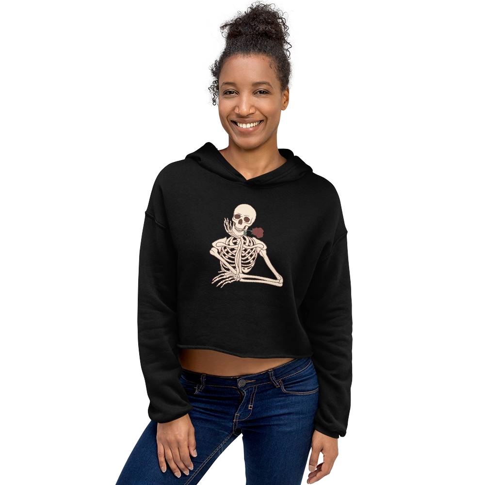 Sending Blood Red Roses - Women's Cropped Hoodie | Bella + Canvas