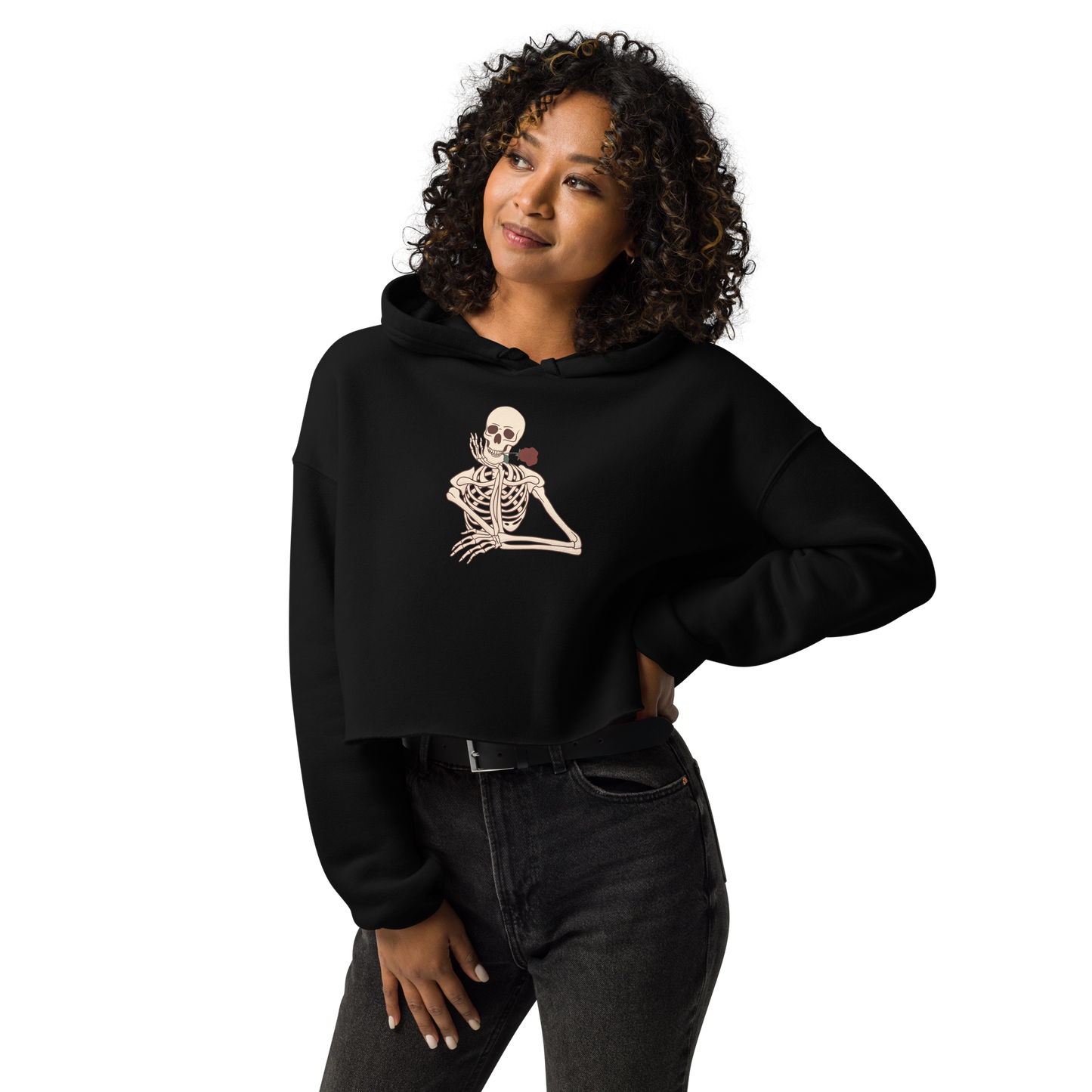 Sending Blood Red Roses - Women's Cropped Hoodie | Bella + Canvas