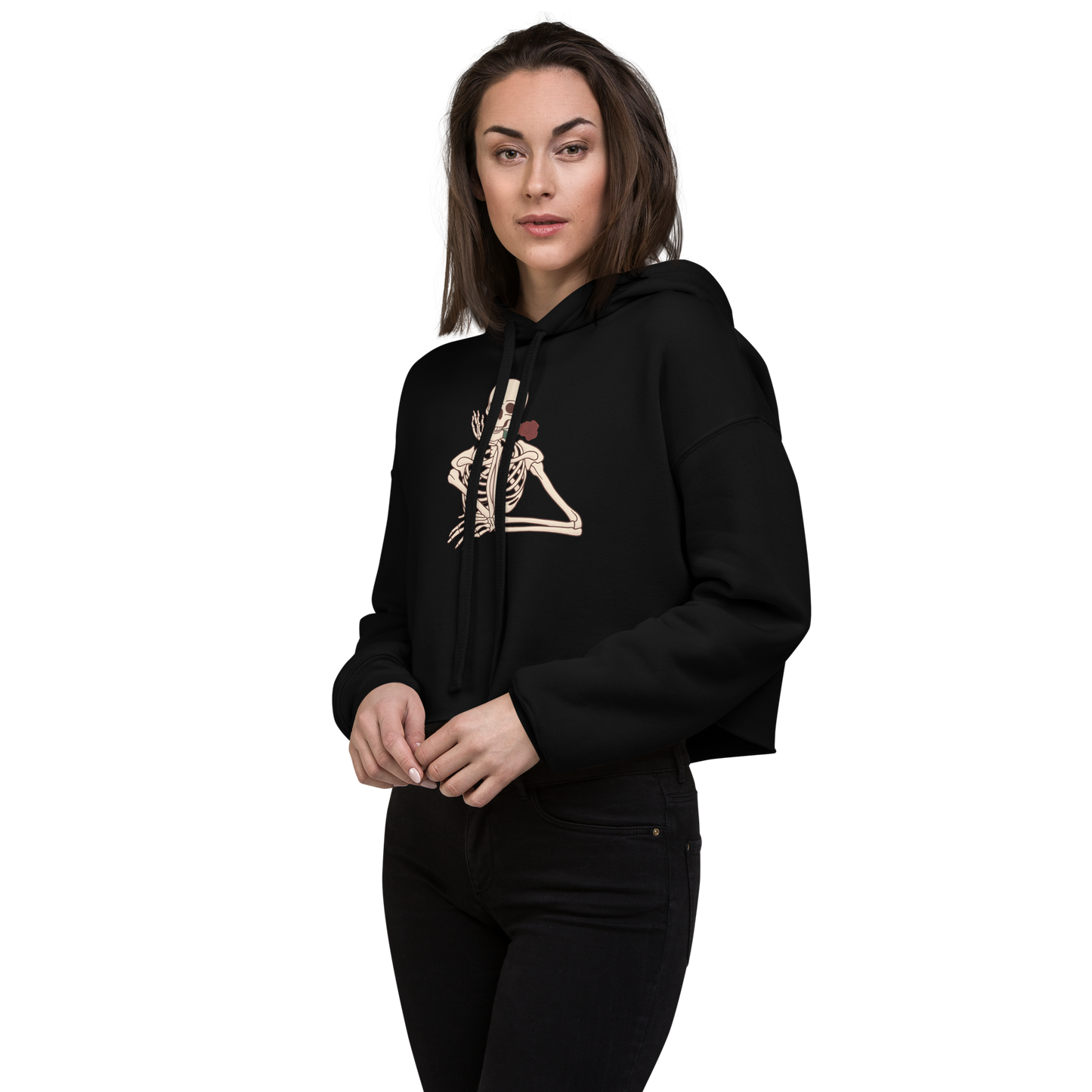Sending Blood Red Roses - Women's Cropped Hoodie | Bella + Canvas