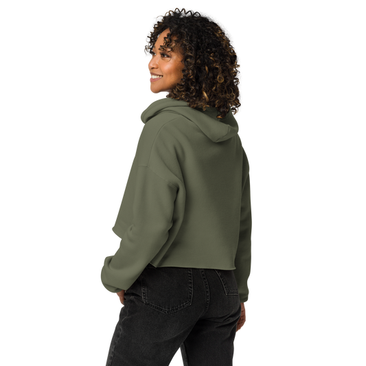 Florida Dolphin Palms - Women's Cropped Hoodie | Bella + Canvas