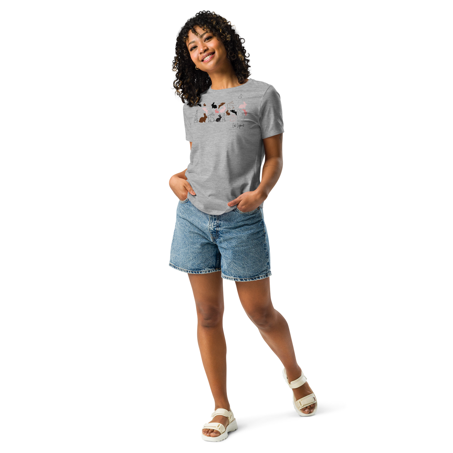 Quelque Chose: Les Lapins - Women's Relaxed T-Shirt | Bella + Canvas