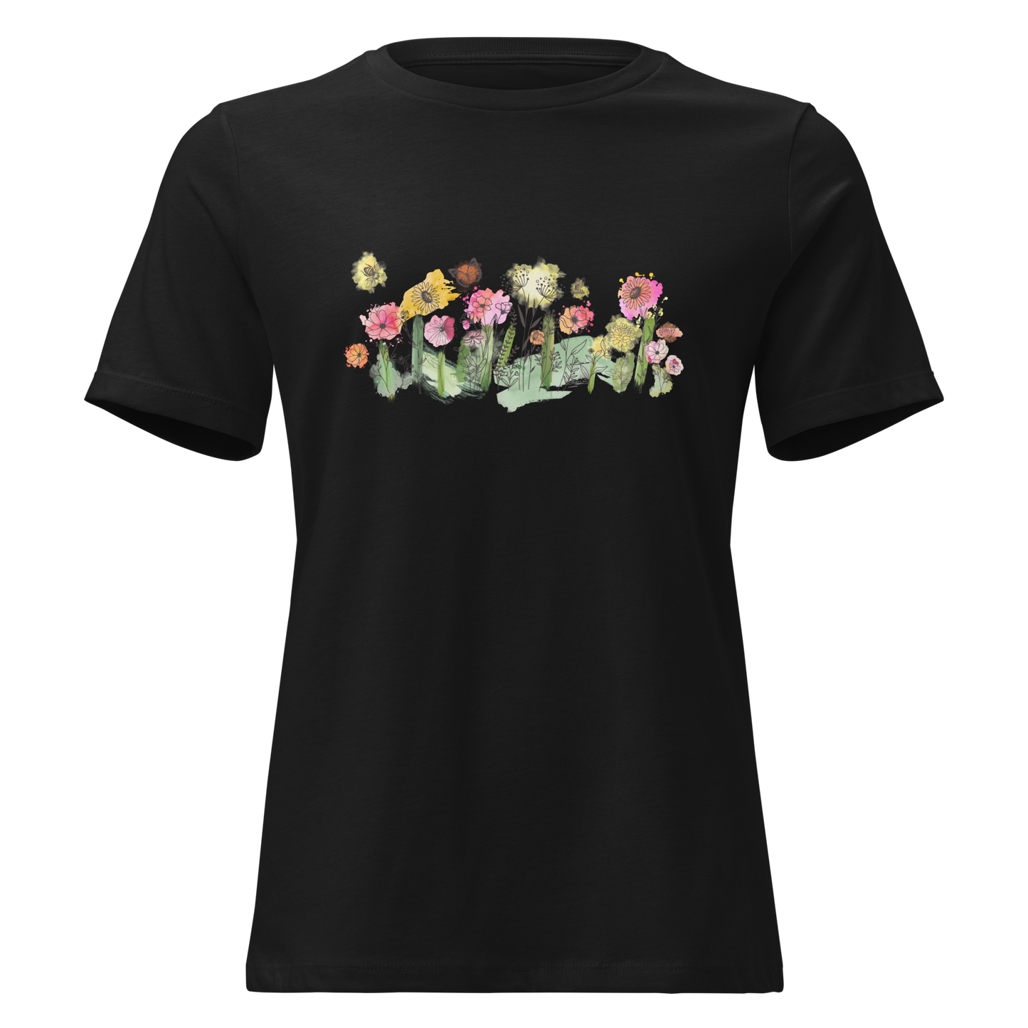 Watercolor Wildflower - Women's Relaxed T-Shirt | Bella + Canvas