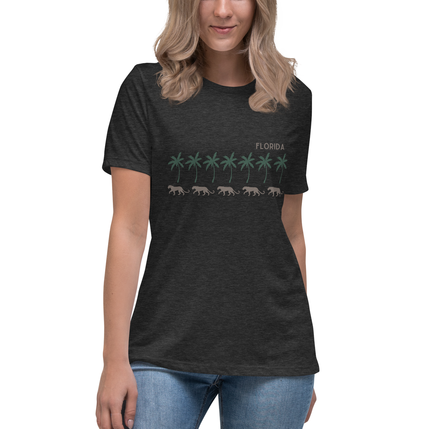 Florida Panther Palms - Women's Relaxed T-Shirt | Bella + Canvas