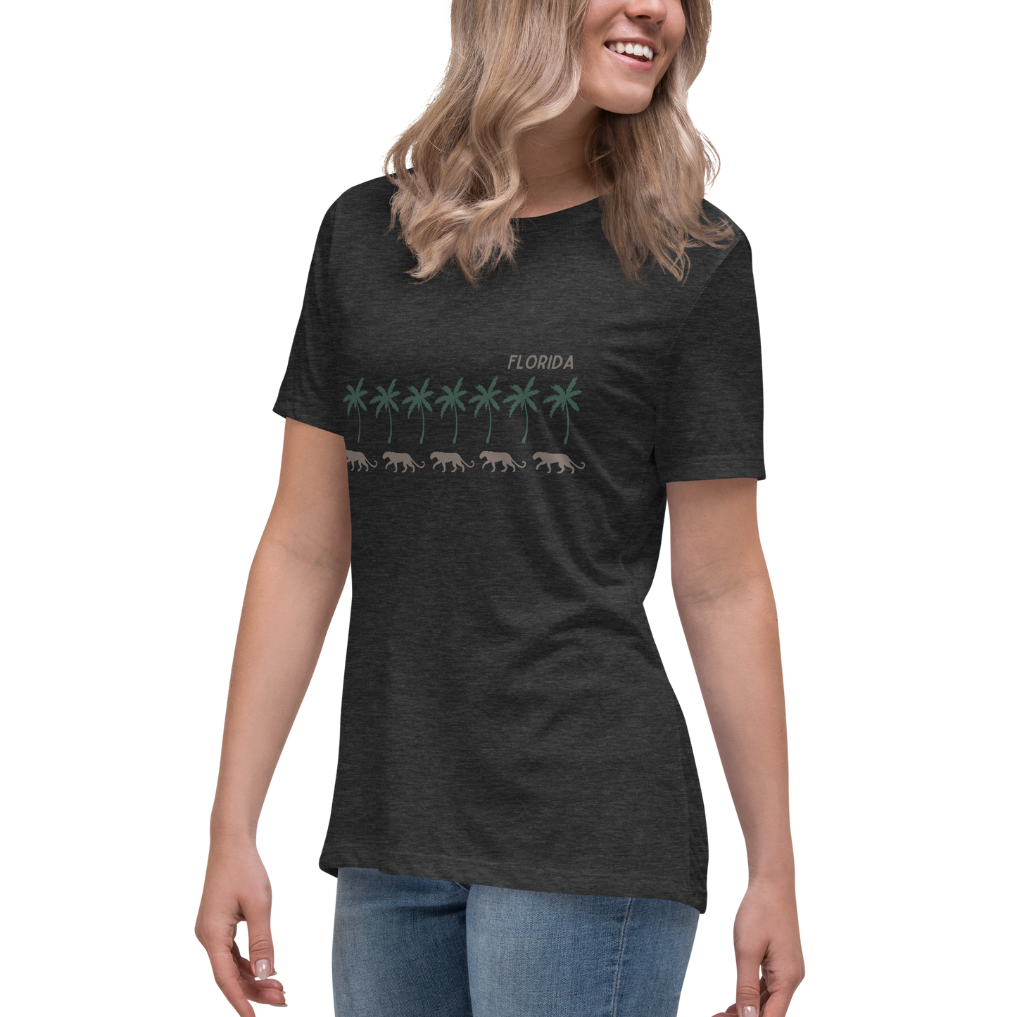 Florida Panther Palms - Women's Relaxed T-Shirt | Bella + Canvas