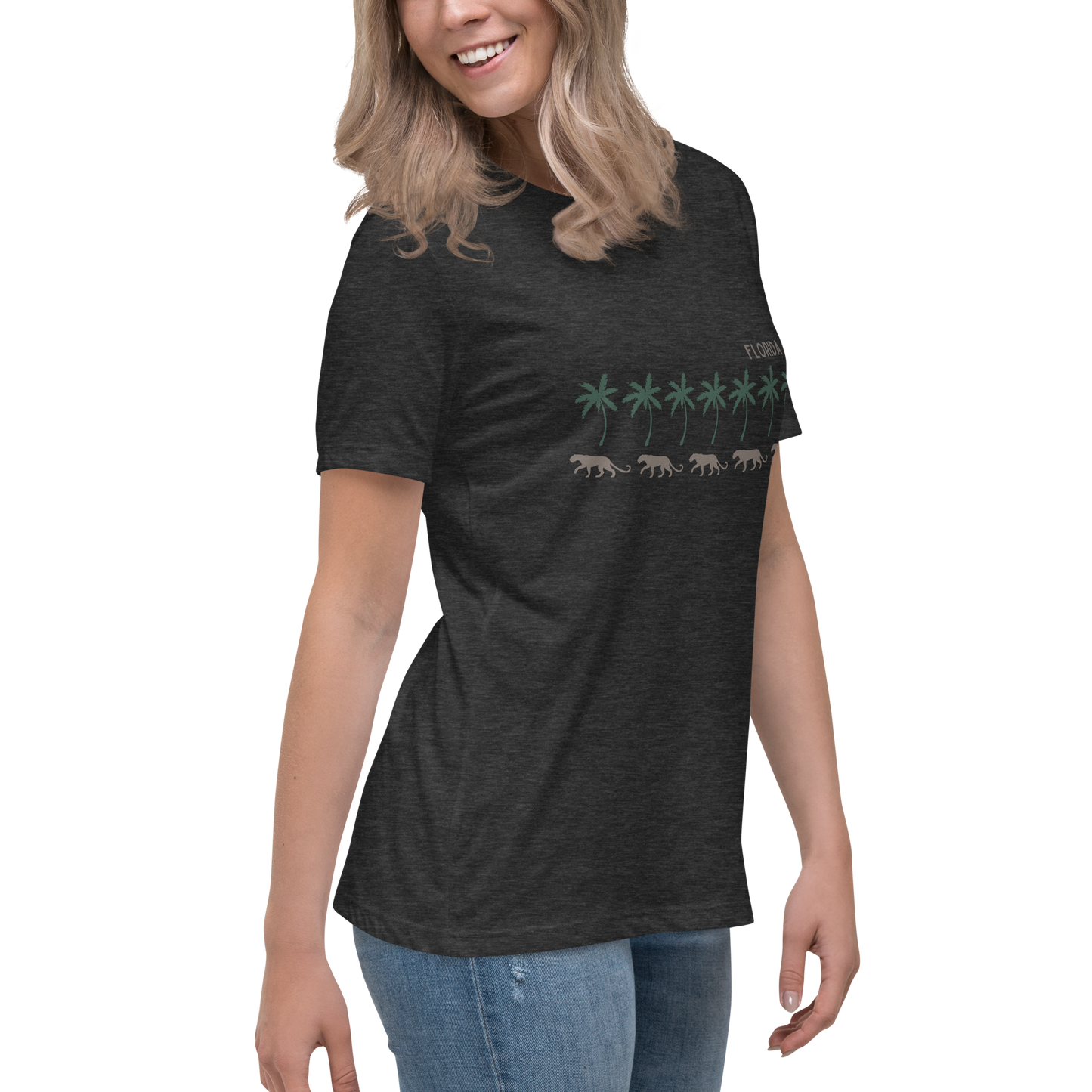 Florida Panther Palms - Women's Relaxed T-Shirt | Bella + Canvas