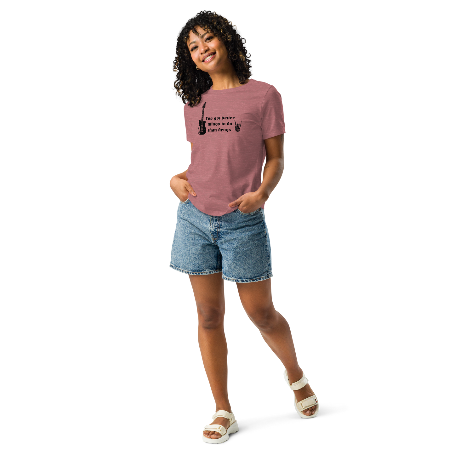 Better Than Drugs: Metal Guitar - Women's Relaxed T-Shirt | Bella + Canvas