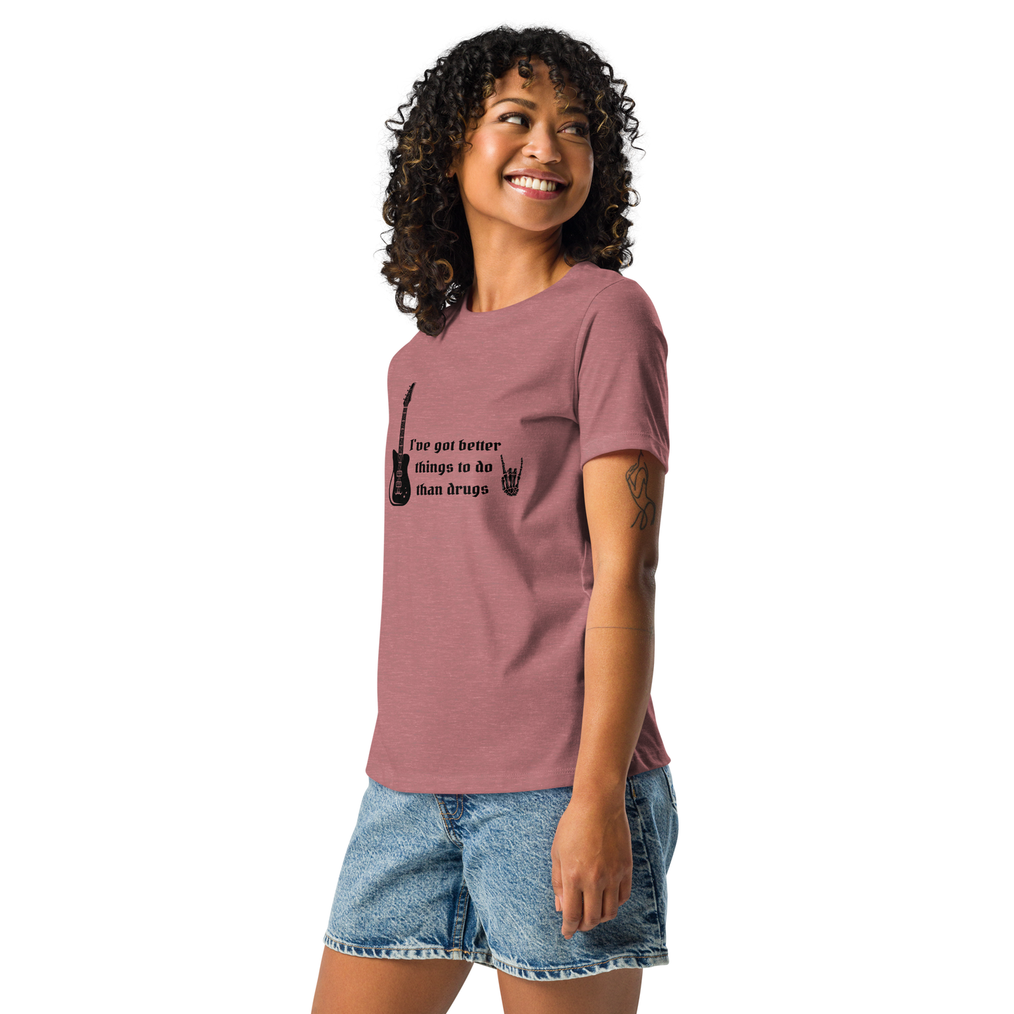 Better Than Drugs: Metal Guitar - Women's Relaxed T-Shirt | Bella + Canvas