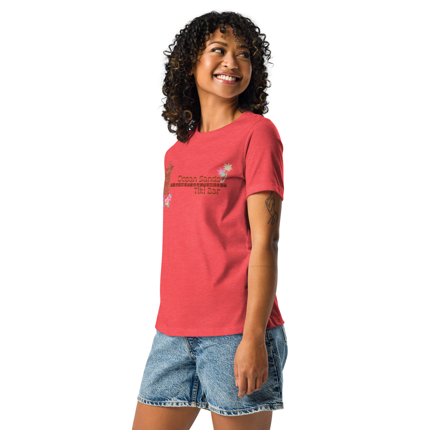 Ocean Sands Tiki Bar - Women's Relaxed T-Shirt | Bella + Canvas