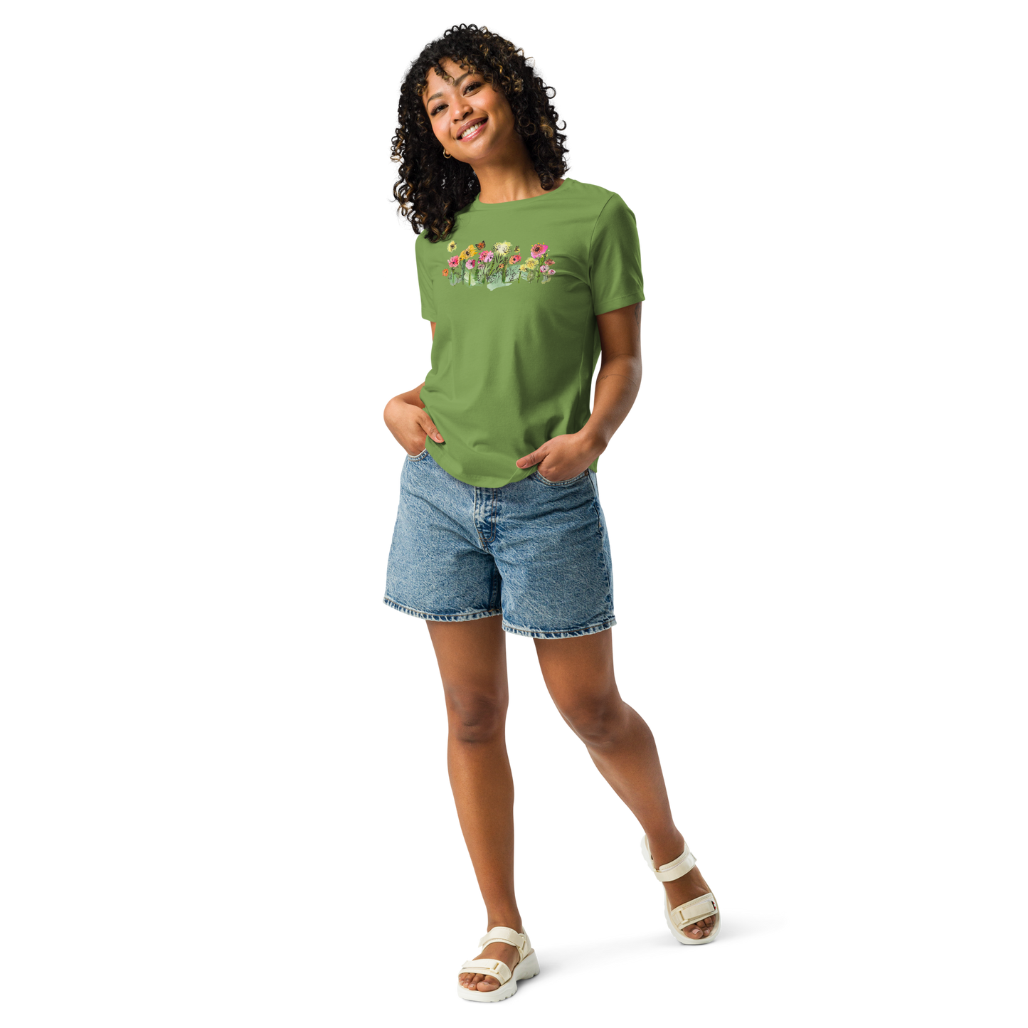 Watercolor Wildflower - Women's Relaxed T-Shirt | Bella + Canvas