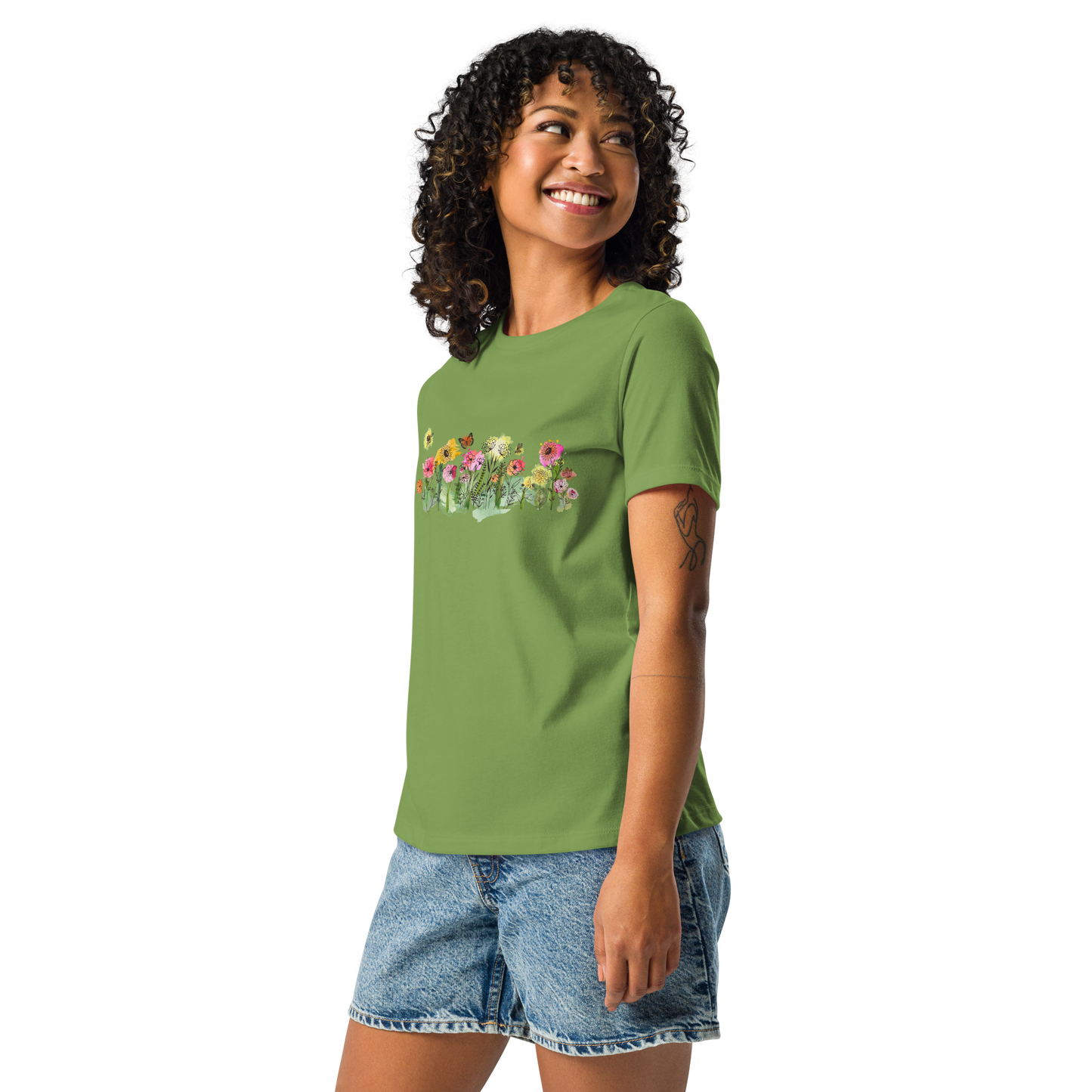 Watercolor Wildflower - Women's Relaxed T-Shirt | Bella + Canvas