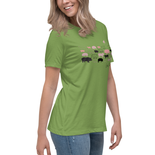 Quelque Chose: Les Cochons - Women's Relaxed T-Shirt | Bella + Canvas