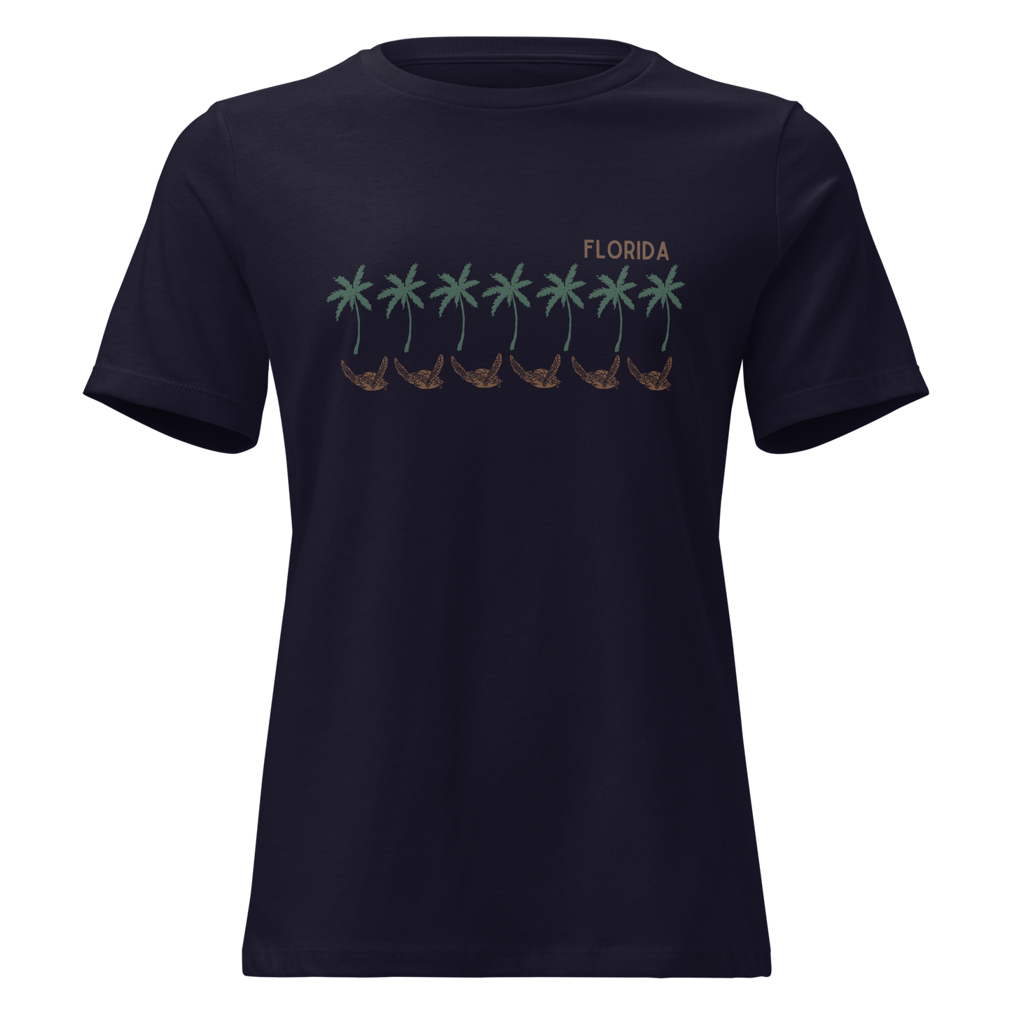 Florida Sea Turtle Palms - Women's Relaxed T-Shirt | Bella + Canvas