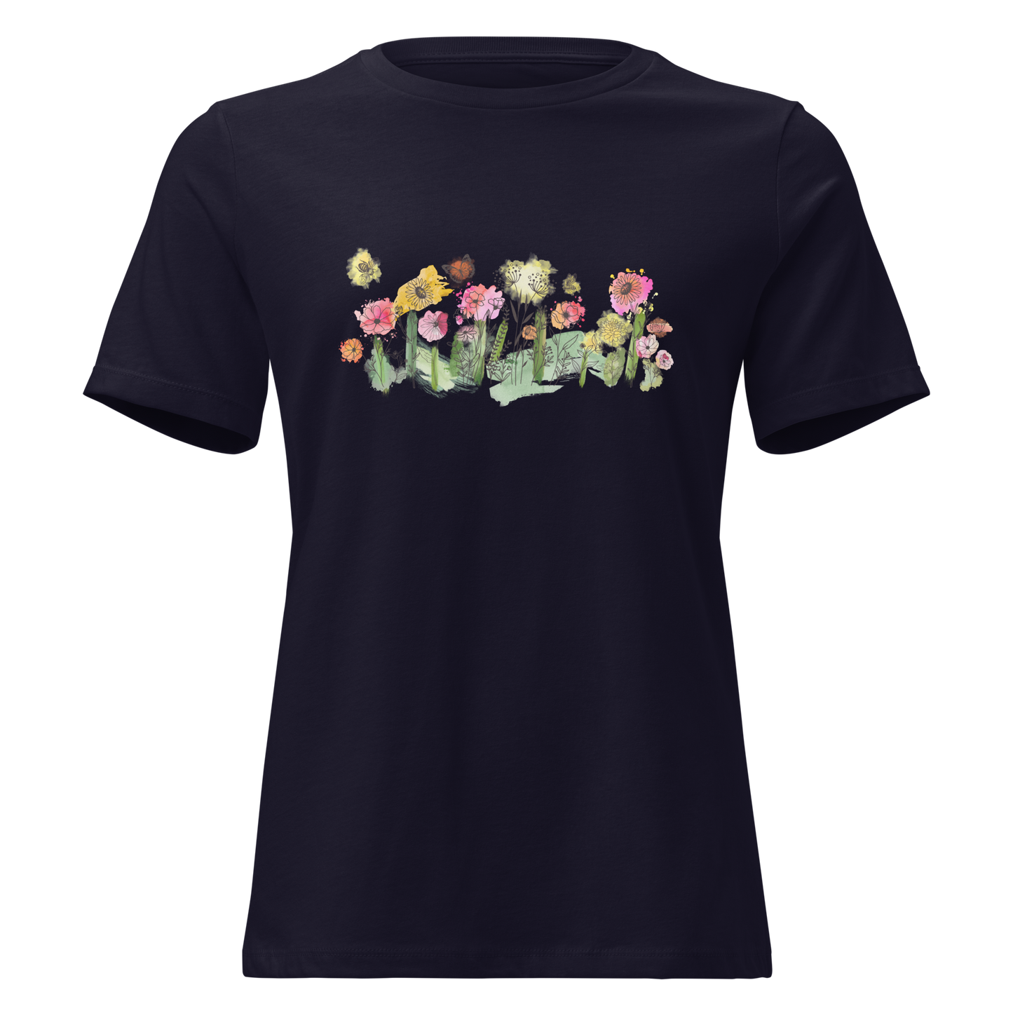 Watercolor Wildflower - Women's Relaxed T-Shirt | Bella + Canvas