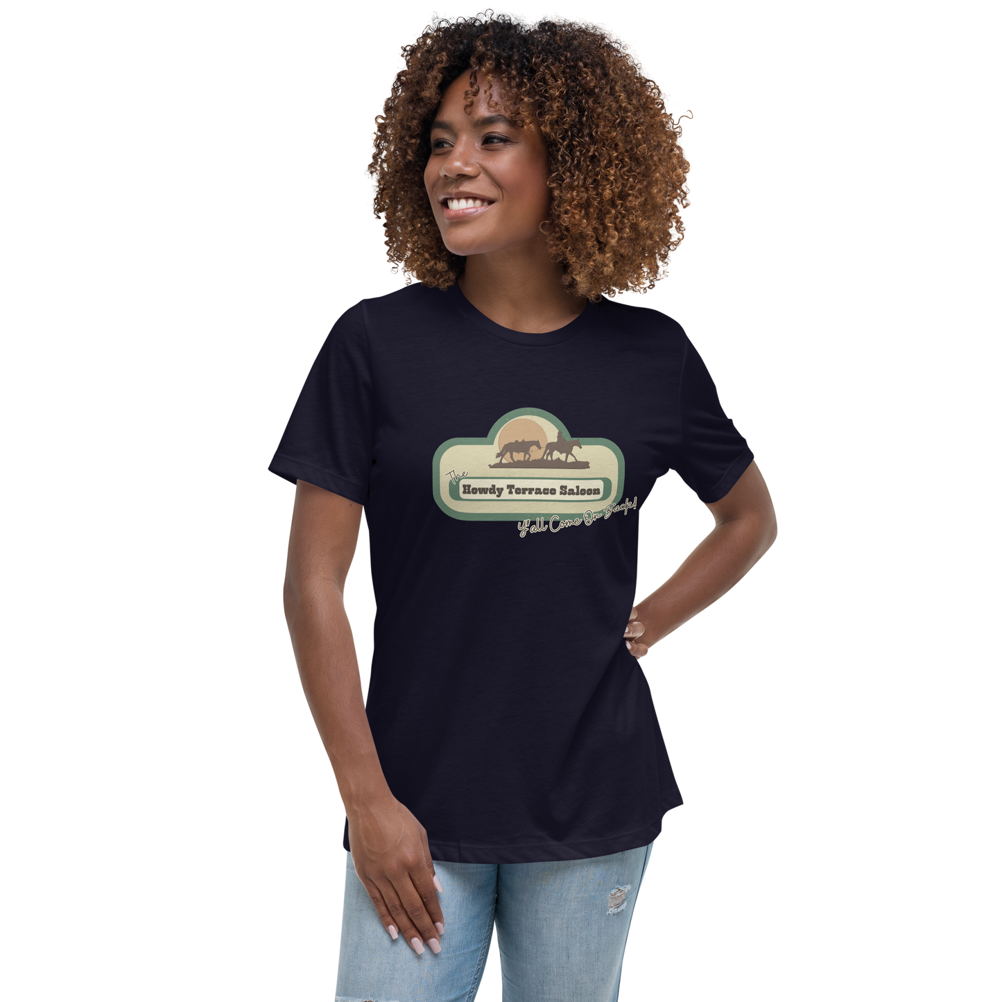 Howdy Terrace Saloon - Women's Relaxed T-Shirt | Bella + Canvas