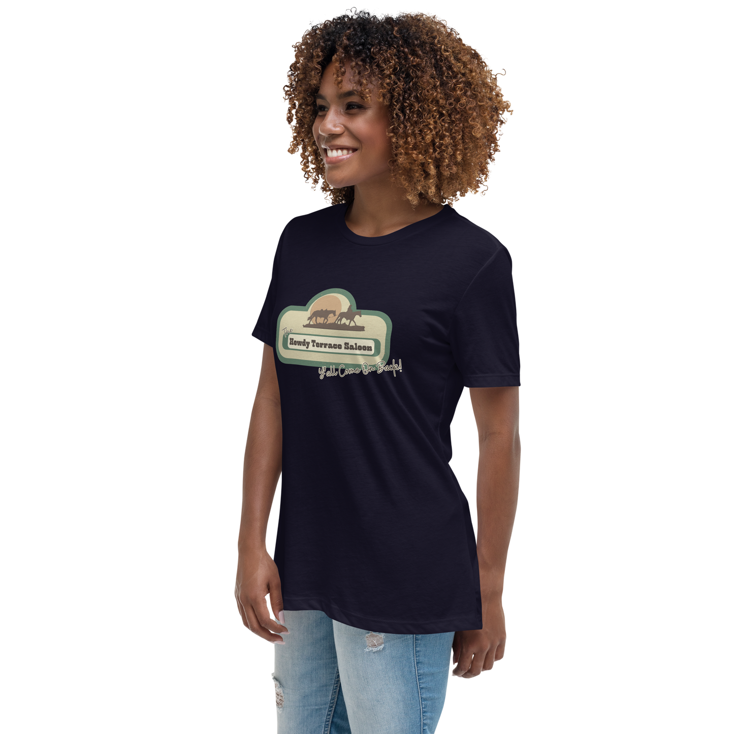 Howdy Terrace Saloon - Women's Relaxed T-Shirt | Bella + Canvas