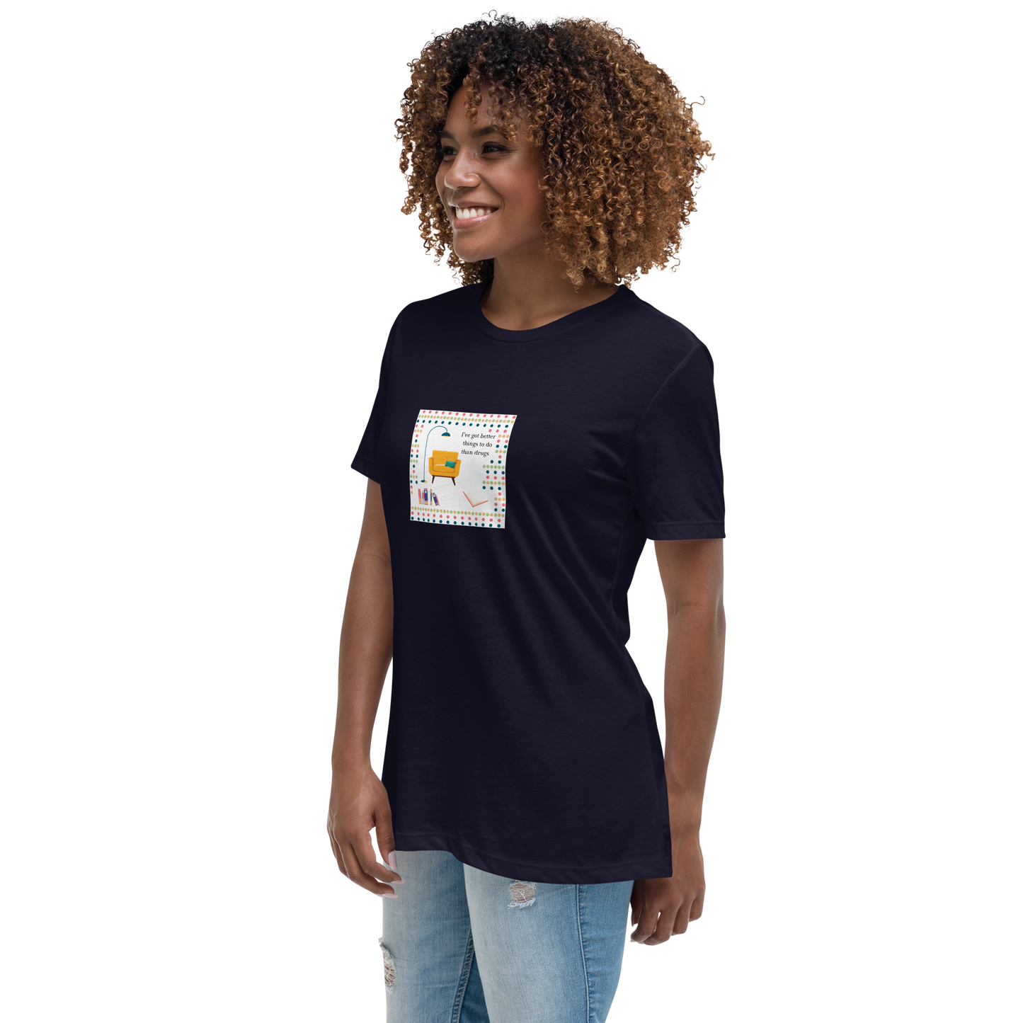 Better Than Drugs: Reading - Women's Relaxed T-Shirt | Bella + Canvas