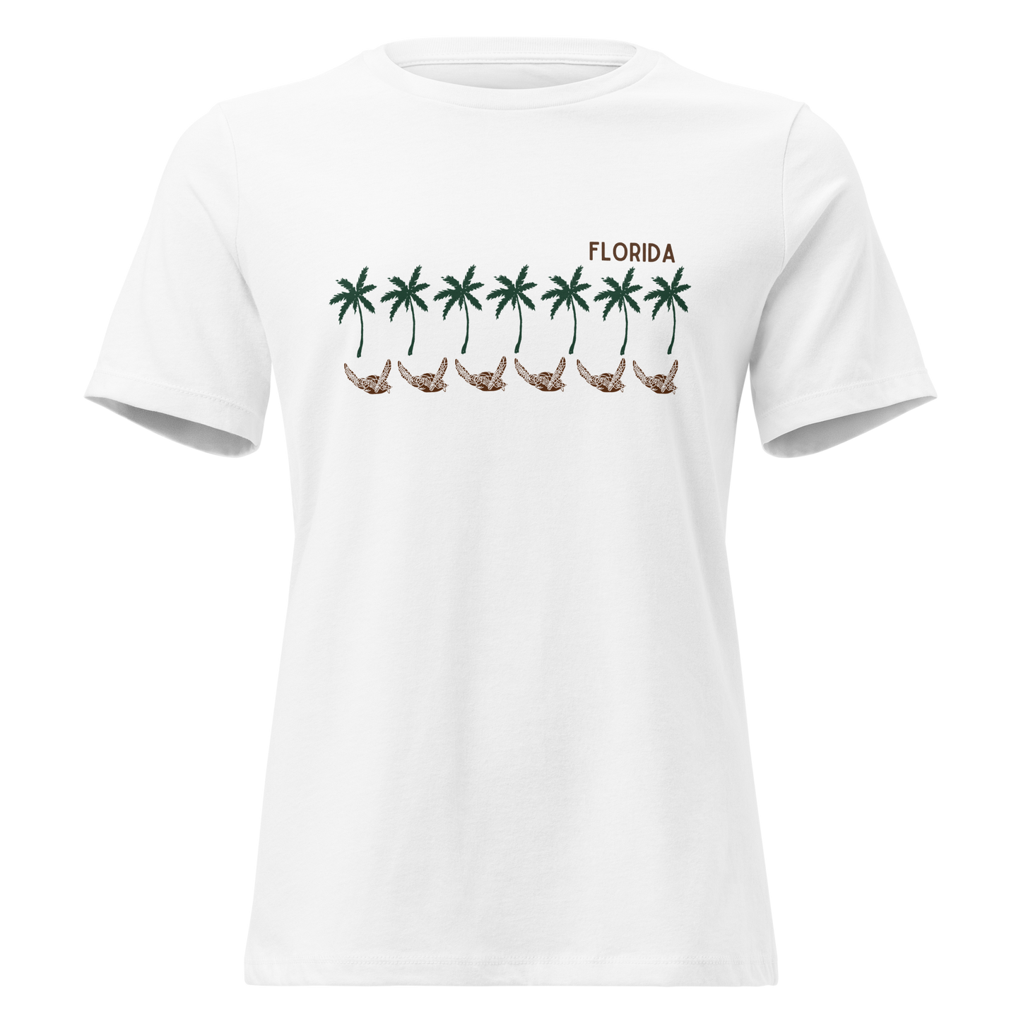 Florida Sea Turtle Palms - Women's Relaxed T-Shirt | Bella + Canvas