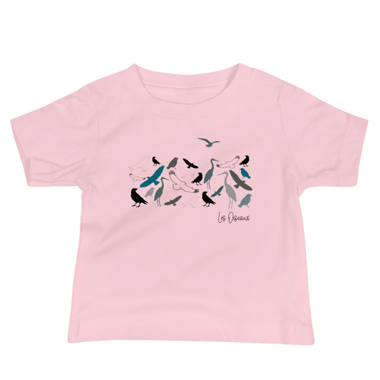 Quelque Chose: Les Oiseaux - Baby Staple Tee | Bella + Canvas