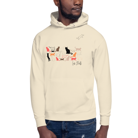 Quelque Chose: Les Chats - Unisex Premium Hoodie | Cotton Heritage