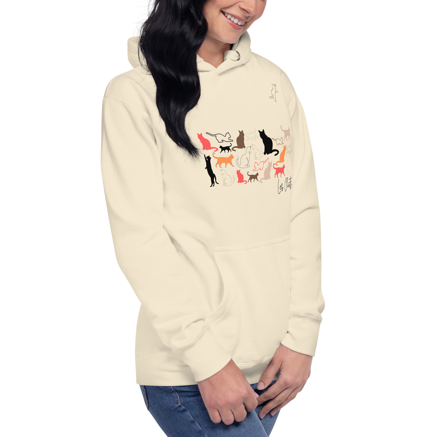 Quelque Chose: Les Chats - Unisex Premium Hoodie | Cotton Heritage