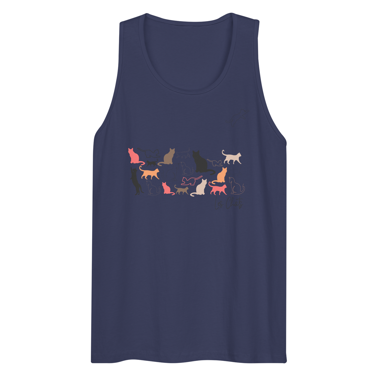 Quelque Chose: Les Chats - Men's Premium Tank Top | Cotton Heritage
