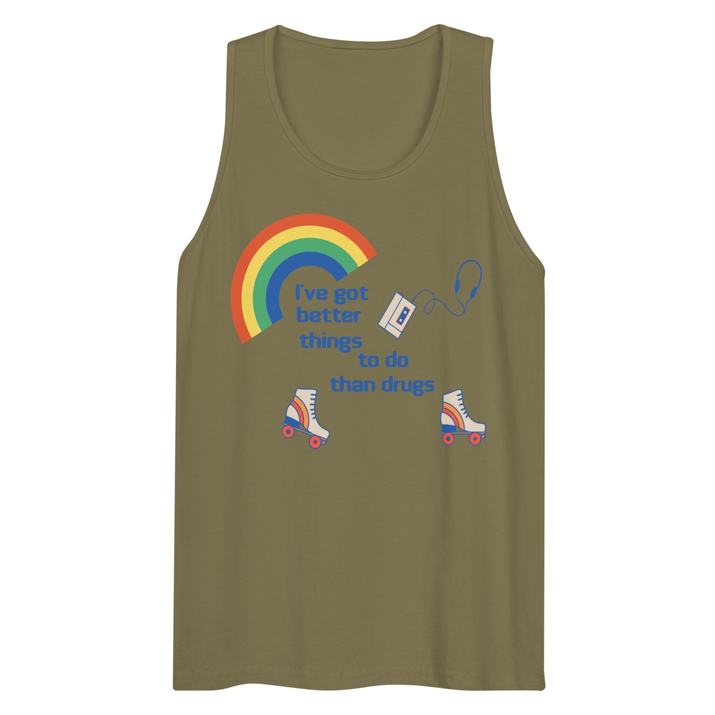 Better Than Drugs: Roller Skating - Men's Premium Tank Top | Cotton Heritage