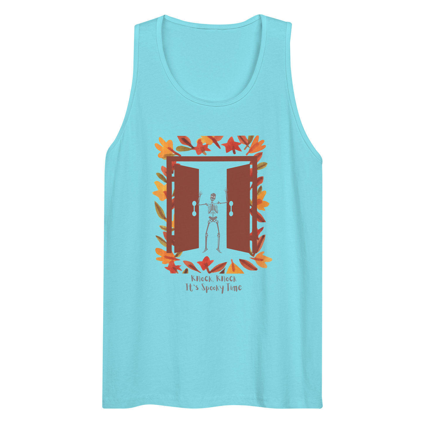 Knock, Knock ... It's Spooky Time - Men's Premium Tank Top | Cotton Heritage