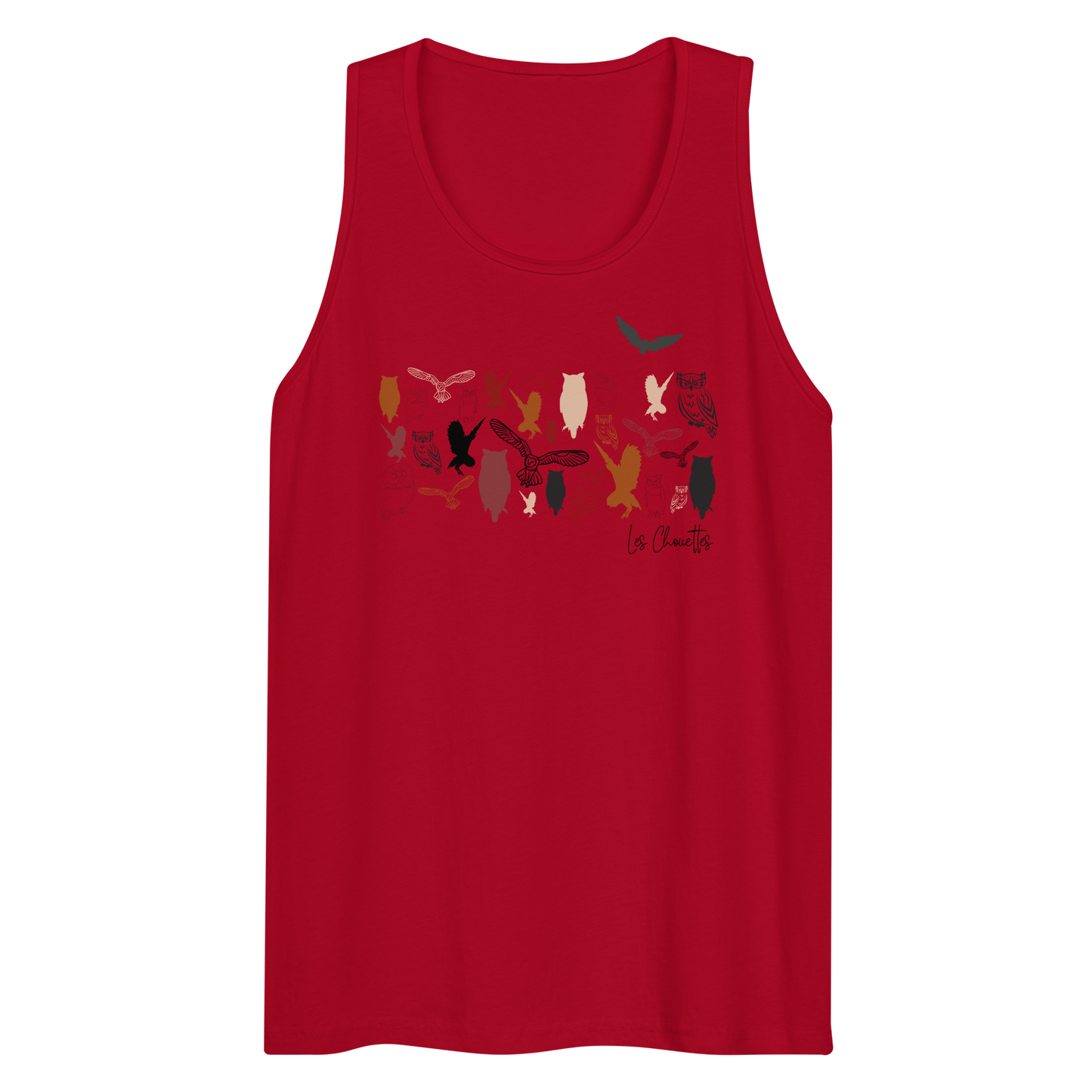Quelque Chose: Les Chouettes - Men's Premium Tank Top | Cotton Heritage